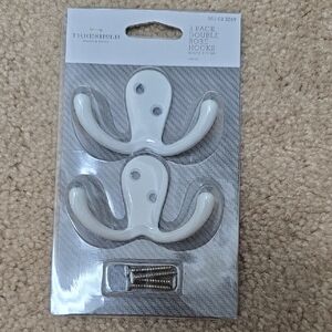 🦋 Threshold White Double Wall Hooks